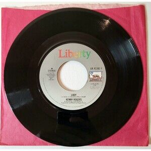 Kenny Rogers 45 RPM - Lady / Sweet Music Man - Liberty EX Country Pop